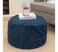 Pouf non imbottito fatto a mano, per poggiapiedi, ottomana, soluzione di stoccaggio, cuscino poggiapiedi da pavimento, 50 x 30 cm di altezza, per soggiorno, camera da letto, colore blu navy, senza