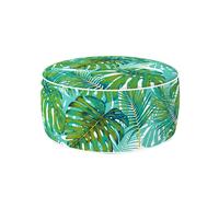 Pouf Ottoman Fantasia A Foglie Sfoderabile 53cm