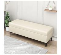 Pouf ottomano con cassapanca, imbottito in ecopelle, 61 x 40,6 x 45,7 cm, perfetto per camera da letto, soggiorno, ingresso, elegante soluzione di archiviazione per la decorazione della casa