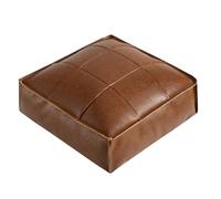 Pouf ottomano marocchino, pouf quadrato in finta pelle PU, cuscino da pavimento per divano, comodo sedile a pavimento, elegante accessorio decorativo per la casa