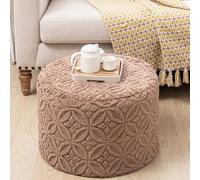 Pouf ottomano multifunzionale in peluche, poggiapiedi ergonomico con design salvaspazio, perfetto sotto scrivanie, divani e divani (caffè)