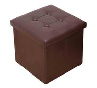 Pouf ottomano poggiapiedi, contenitore portaoggetti pieghevole pouf foderato in pelle sintetica poggiapiedi poggiapiedi per corridoio soggiorno divano, 37 x 37 cm