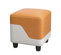 Pouf Ottomano Poggiapiedi Per Divano Pouf Cubo, Sgabello Basso Per Salotto Di Casa Sgabello Da Tavolino Sedia, 30x30x30cm, Tessuto Tecnico + Sgabello Imbottito In Spugna + Struttura In Legno