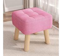 Pouf ottomano poggiapiedi per soggiorno, elegante sgabello imbottito per trucco e cambio scarpe, tavolino multifunzionale
