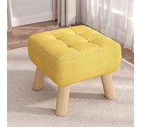 Pouf ottomano poggiapiedi per soggiorno, elegante sgabello imbottito per trucco e cambio scarpe, tavolino multifunzionale