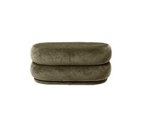 Pouf Ovale Foresta Di Velluto Sbiadito