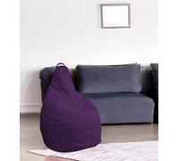 Dmora Talamo Italia - Pouf Parini, Poltrona multiuso, Poltroncina sacco, Pouf poggiapiedi, Made in Italy, 90x90 h120 cm, Viola