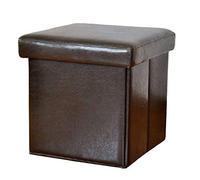 Pouf Pelle 40x40x40cm Marrone 26007 VEA