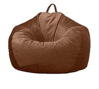 Pouf peluche in microfibra scamosciata, ultra morbido, sfoderabile, con cerniera, per interni ed esterni, comodo mobile per adulti per rilassarsi e distendersi, ideale per casa e patio