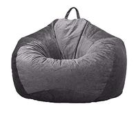 Pouf peluche in microfibra scamosciata, ultra morbido, sfoderabile, con cerniera, per interni ed esterni, comodo mobile per adulti per rilassarsi e distendersi, ideale per casa e patio