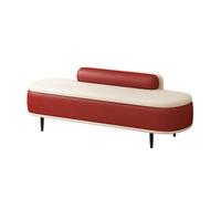 Pouf per camera da letto, comodino, panca leggera, panca da ingresso, panca lunga da ingresso, panca per scarpe, guardaroba, divano lungo, panca terminale del letto, panca (rosso medio)