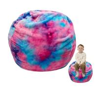 Pouf per riporre gli abbracci, di peluche organizer | Pouf con cerniera per bambini ragazze ragazzi camera giovani bambini adulti soggiorno dormitorio