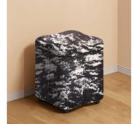 Pouf poggiapiedi con coperchio, cubo imbottito in pelle, per ingresso, camera da letto, soggiorno e divano
