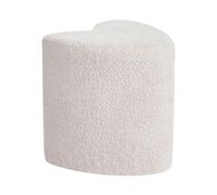 Pouf poggiapiedi imbottito a forma di cuore Pouf ottomano in ciniglia Beige Scot
