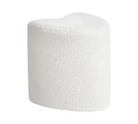 Pouf poggiapiedi imbottito a forma di cuore Pouf ottomano in ciniglia bianco spo