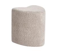 Pouf poggiapiedi imbottito a forma di cuore Pouf ottomano in ciniglia marrone ch