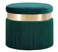 Pouf poggiapiedi in acciaio inox, sgabello portaoggetti per soggiorno e tavolino, decorativo e funzionale
