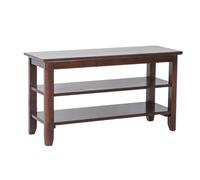 Pouf poggiapiedi in legno, sgabello fasciatoio per casa, ingresso e veranda, 80 cm, versatile seduta e scarpiera, elegante accento per soggiorno o corridoio