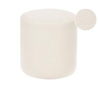 Beliani Pouf poggiapiedi in tessuto boucle bianco