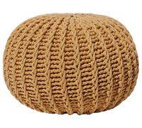 Pouf poggiapiedi in tessuto giallo 50 x 35 cm CONRAD Conrad