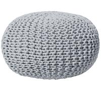 Pouf poggiapiedi in tessuto grigio chiaro 40 x 25 cm Conrad