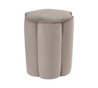 Pouf poggiapiedi moderno rotondo in tessuto vellutato per la camera da letto e i