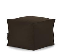 Pouf Poggiapiedi Naxos,( Marrone) Puff Seduta Seduta rettangolare, Puffo Imbottito in Tessuto Finta Pelle Idrorepellente Impermeabile, Cerniera sul Fondo Cuciture rinforzate Misure : 65x65x40 cm.