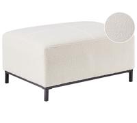 Pouf poggiapiedi ottomano in tessuto bou ianco Oslo