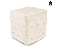 Pouf poggiapiedi quadrato, pouf divano in velluto - Otto