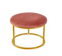 Pouf poggiapiedi Rotondo, Pouf poggiapiedi in Flanella, Pouf per Soggiorno, Pouf per Camera da Letto, Pasta di Fagioli Rossi, 32x22 cm