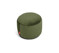 Pouf Point in Velluto Riciclato Verde Scuro