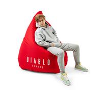 Pouf Poltrona Sacco XXL Con Ibottitura da Gaming da Gioco per la camera dei Bambini Soggiorno Beanbag Perle in EPS Poliestere 100 cm x 110 cm x 110 cm (Red)