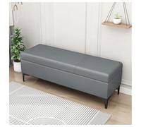 Pouf portaoggetti con rivestimento in ecopelle, 99 x 40,6 x 45,7 cm, perfetto per camera da letto, soggiorno, ingresso, elegante ottomana con soluzione di archiviazione nascosta