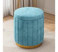 Pouf portaoggetti in velluto rosa con base dorata, elegante sgabello e poggiapiedi di grande capacità, per camera da letto e salone, design morbido e chic per un maggiore comfort e nizzazione