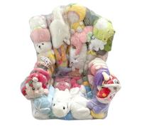 Pouf portaoggetti per animali in peluche - borsa per sedia trasparente - ripostiglio per divano poco ingombrante per organizzare stanze, angolo morbido, dormitorio, cameretta dei bambini