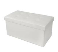 Pouf Pouff Contenitore ecopelle con BOTTONI Sgabello Panca Misura GRANDE