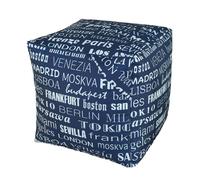Pouf Puff Puf Cubo 40x40x40cm Big City Blu Avalli