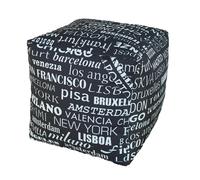 Pouf Puff Puf Cubo 40x40x40cm Big City Nero Avalli