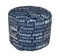 Pouf Puff Puf Tondo 50x40cm Big City Blu Avalli