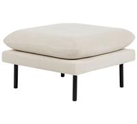 Pouf quadrato con cuscino in tessuto beige chiaro con gambe nere Vinterbro