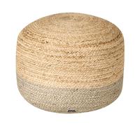 Pouf rotondo in iuta con perline EPS 50 x 50 x 40 cm Tortora Duki
