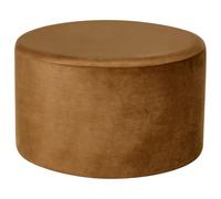 Pouf rotondo moderno in velluto Glam Soggiorno Camera da letto Marrone dorato Mi