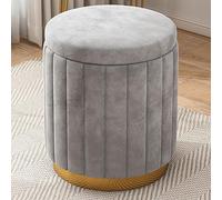 Pouf rotondo per soggiorno, camera da letto, sala trucco, poggiapiedi, coperchio rimovibile, sgabello moderno a fungo, elegante e funzionale, decorazione per la casa