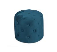 Pouf Salotto/Camera Con Bottoni Imbottito Modello Velvet Parigi In Tinta Unita