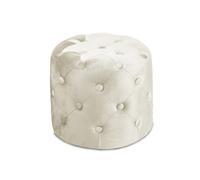 Pouf Salotto/Camera Con Bottoni Imbottito Modello Velvet Parigi In Tinta Unita