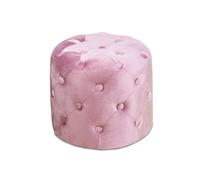 Pouf Salotto/Camera Con Bottoni Imbottito Modello Velvet Parigi In Tinta Unita