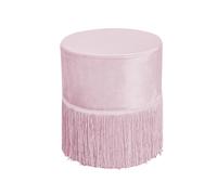 Pouf Salotto/Camera Con Frangette Imbottito Modello Velvet Malibù Tinta U