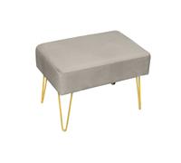 Pouf Salotto/Camera Panca Design Moderno Modello Velvet In Tinta Unita Vari Colo
