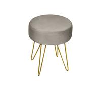 Pouf Salotto/Camera Rotondo Design Moderno Modello Velvet In Tinta Unita Vari Co