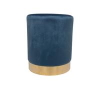 Pouf Salotto/Camera Rotondo Imbottito Modello Cilindro Velvet In Tinta Unita